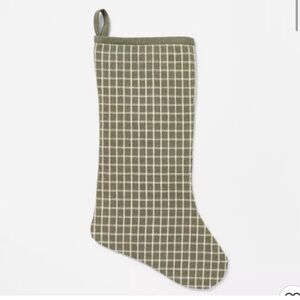 1 Studio McGee Christmas stocking green color.